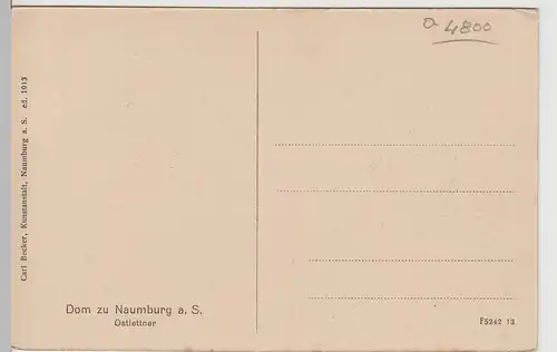 (79997) AK Naumburg a.S., Ostlettner im Dom, 1913