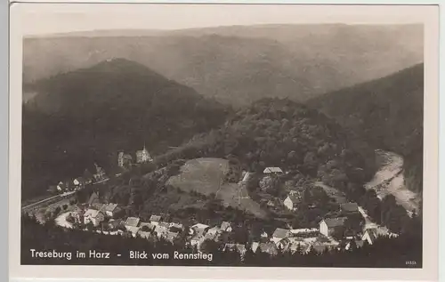 (79875) Foto AK Harz, Treseburg, Blick vom Rennstieg, nach 1945