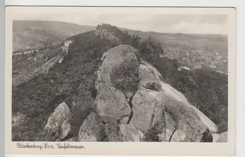 (78648) Foto AK Blankenburg, Harz, Teufelsmauer