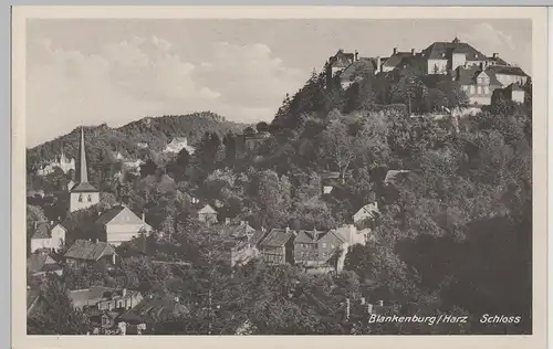 (78646) AK Blankenburg, Harz, Stadt mit Schloss 1933-45