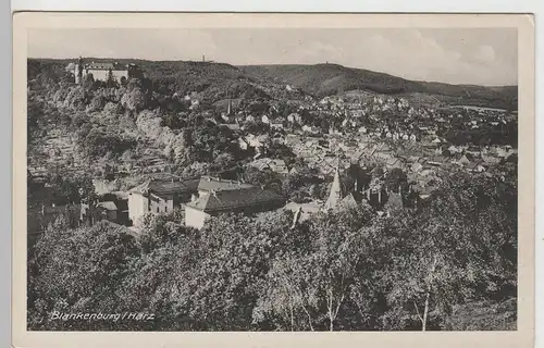 (78645) AK Blankenburg, Harz, Panorama 1933-45
