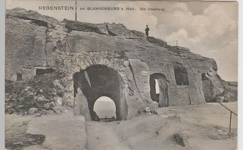 (77694) AK Blankenburg (Harz), Burg Regenstein, Die Oberburg, vor 1945