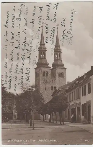 (76911) Foto AK Schönebeck a.d. Elbe, Jakobi-Kirche, 1928