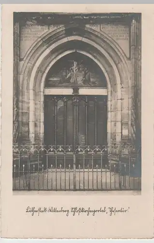 (76892) Foto AK Wittenberg, Schloßkirchenportal "Thesentür", 1936