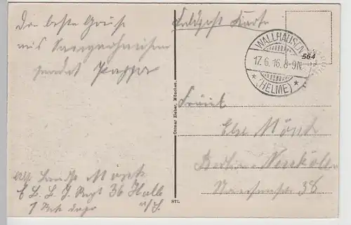 (76363) AK Sangerhausen, Stadtansicht, Feldpost 1916