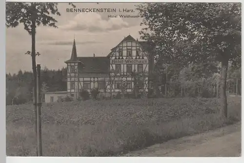 (76185) AK Benneckenstein, Harz, Hotel Waldhaus, vor 1945