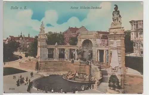 (73595) AK Halle, Saale, Kaiser Wilhelm Denkmal, vor 1945