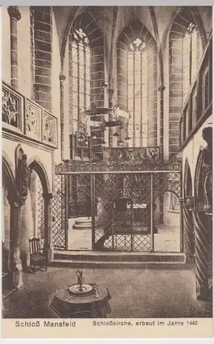 (7459) AK Mansfeld, Schlosskirche, Inneres, vor 1945