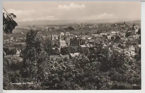 (73413) Foto AK Gernrode, Panorama mit Stiftskirche 1961