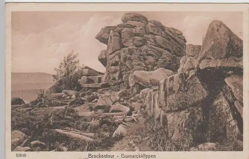 (73390) AK Bismarckklippe, Brockentour, Harz, vor 1945