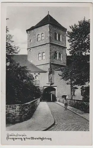 (72950) AK Halle, Saale, Eingang zur Moritzburg 1941-45