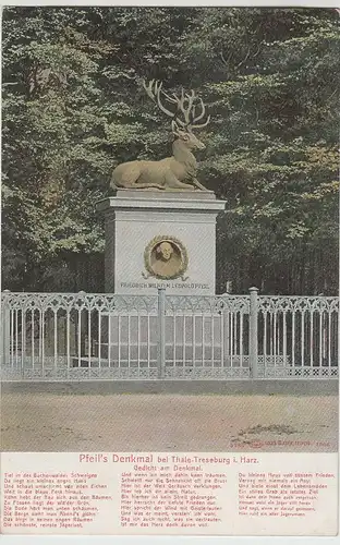 (72938) AK Treseburg, Pfeil Denkmal, vor 1945