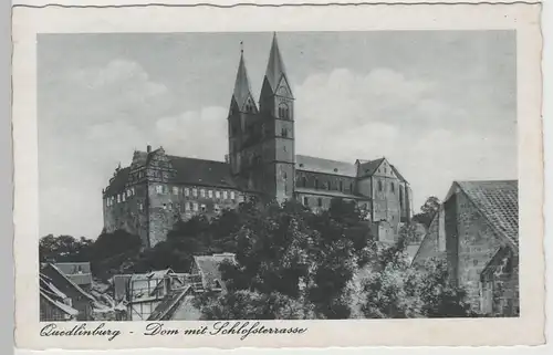 (72382) AK Quedlinburg, Stiftskirche St. Servatius, Schloss, vor 1945