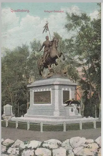 (70931) AK Quedlinburg, Krieger-Denkmal, 1908