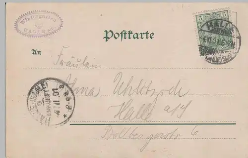 (70871) AK Halle a.d. Saale, Postamt, 1901