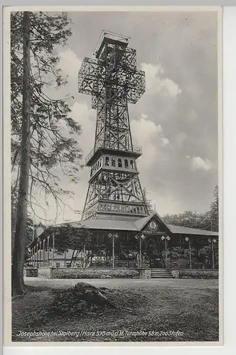 (70433) AK Josephshöhe bei Stolberg (Harz), Aussichtsturm 1939