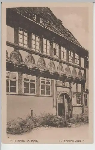 (70053) AK Stolberg im Harz, Im "Reichen Winkel", vor 1945