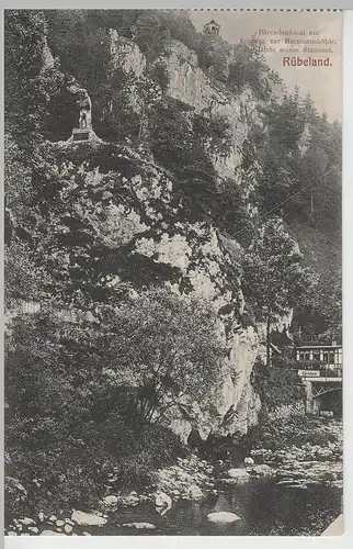 (69212) AK Harz, Hermannshöhle, Bärendenkmal am Eingang, vor 1945