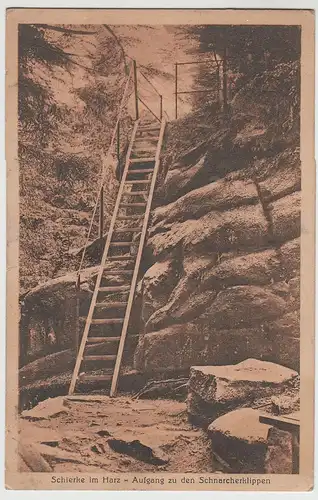 (69207) AK Harz, Schierke, Schnarcherklippen, Aufgang, vor 1945