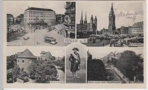 (6893) AK Halle a.S., Mehrbildkarte 1930/40er