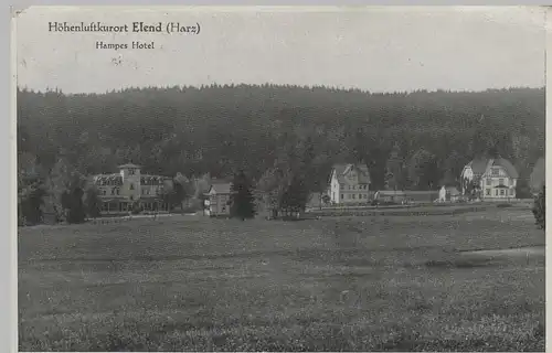 (67237) AK Elend, Harz, Hampes Hotel, Sonderstempel 1942