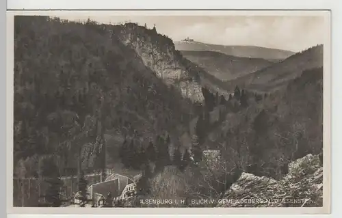 (67247) Foto AK Ilsenburg, Harz, Ilsestein, Blick v. Gemeindeberg, vor 1945
