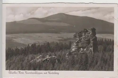 (67224) Foto AK Schierke, Harz, Feuersteinklippen, Großer Winterberg 1941