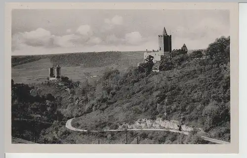(67168) AK Bad Kösen, Rudelsburg, Burg Saaleck 1953