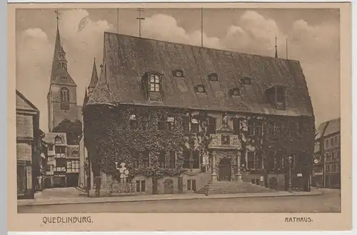 (64969) AK Quedlinburg, Rathaus, St. Benedikti 1930