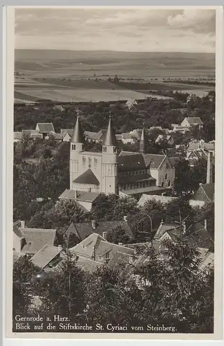 (64943) Foto AK Gernrode am Harz, Stiftskirche St. Cyriakus, vor 1945