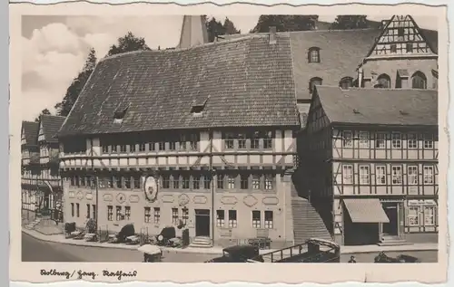 (64932) Foto AK Stolberg, Harz, Rathaus, St.-Martini-Kirche, vor 1945
