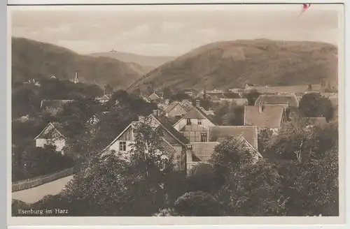 (64558) Foto AK Ilsenburg, Harz, Panorama, Blick Richtung Brocken, v. 1945