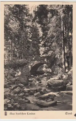 (60958) Foto AK Elend, Motiv aus dem Elendstal, 1937