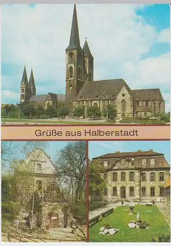 (60863) AK Halberstadt, Mehrbildkarte 1990