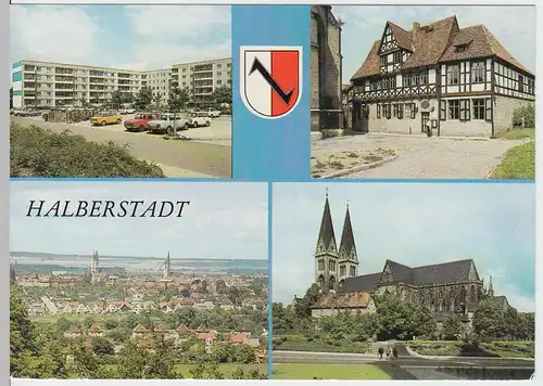 (60859) AK Halberstadt, Mehrbildkarte 1990