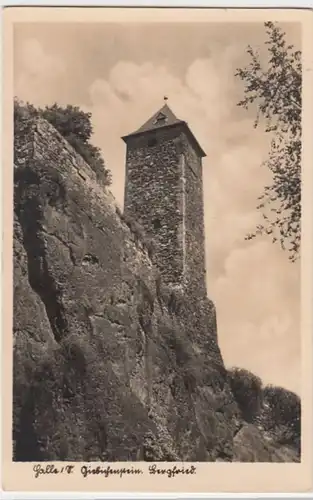 (5905) Foto AK Halle, Saale, Burg Giebichenstein, Bergfried 1941