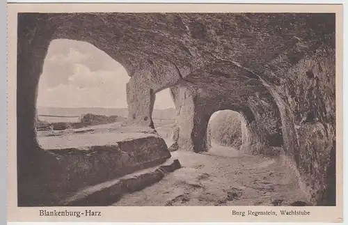 (53202) AK Blankenburg am Harz, Burg Regenstein, Wachtstube, vor 1945