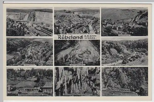 (52875) AK Rübeland, Harz, Mehrbild, Kamerun, Unterdorf, Mühlental 1933-45