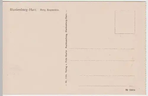 (53202) AK Blankenburg am Harz, Burg Regenstein, Wachtstube, vor 1945