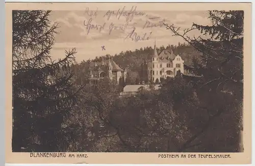 (53193) AK Blankenburg am Harz, Postheim a.d. Teufelsmauer, 1936