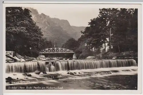 (52872) Foto AK Bodetal, Harz, Partie am Hubertusbad 1941