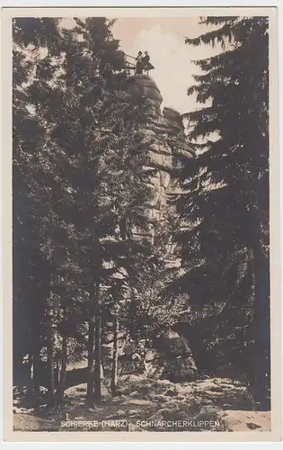 (51304) Foto AK Schierke, Schnarcherklippen, vor 1945