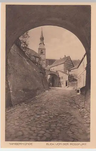 (52441) AK Tangermünde, Blick von der Rossfurt, St. Stephan, vor 1945