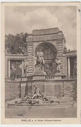 (4969) AK Halle, Saale, Kaiser Wilhelm Denkmal 1912