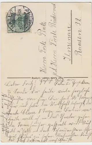 (4969) AK Halle, Saale, Kaiser Wilhelm Denkmal 1912