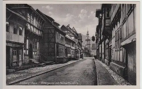 (43333) AK Stolberg, Harz, Rittergasse mit Heimatmuseum
