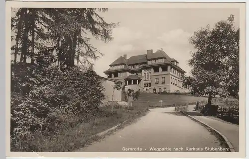 (43113) Foto AK Gernrode, Harz, Kurhaus Stubenberg 1933