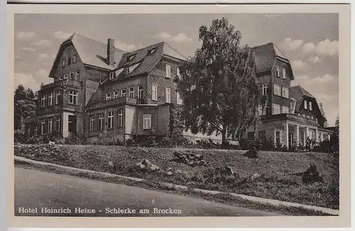 (39704) AK Schierke am Brocken, Hotel Heinrich Heine 1954