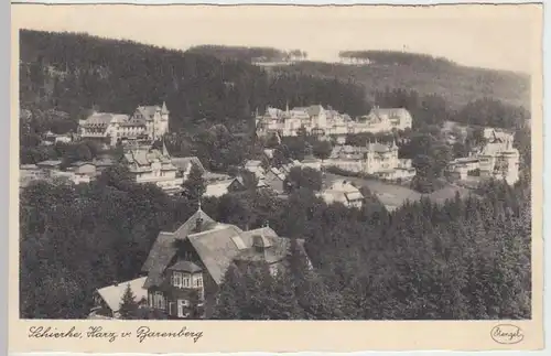 (37907) Foto AK Schierke (Harz), Totale vom Barenberg, 1941