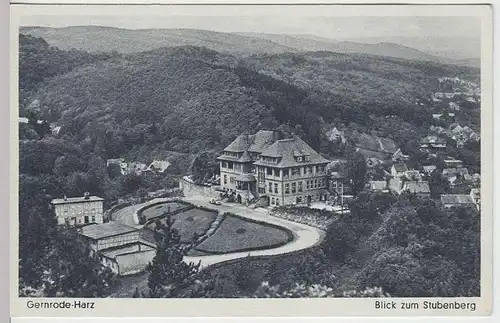 (35566) AK Gernrode (Harz), Blick zum Stubenberg, vor 1945